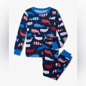 NWT kids pajama set nautical whales 2T